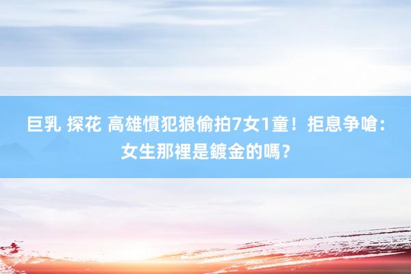 巨乳 探花 高雄慣犯狼偷拍7女1童！拒息争嗆：女生那裡是鍍金的嗎？