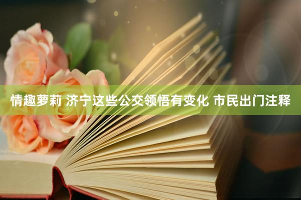 情趣萝莉 济宁这些公交领悟有变化 市民出门注释